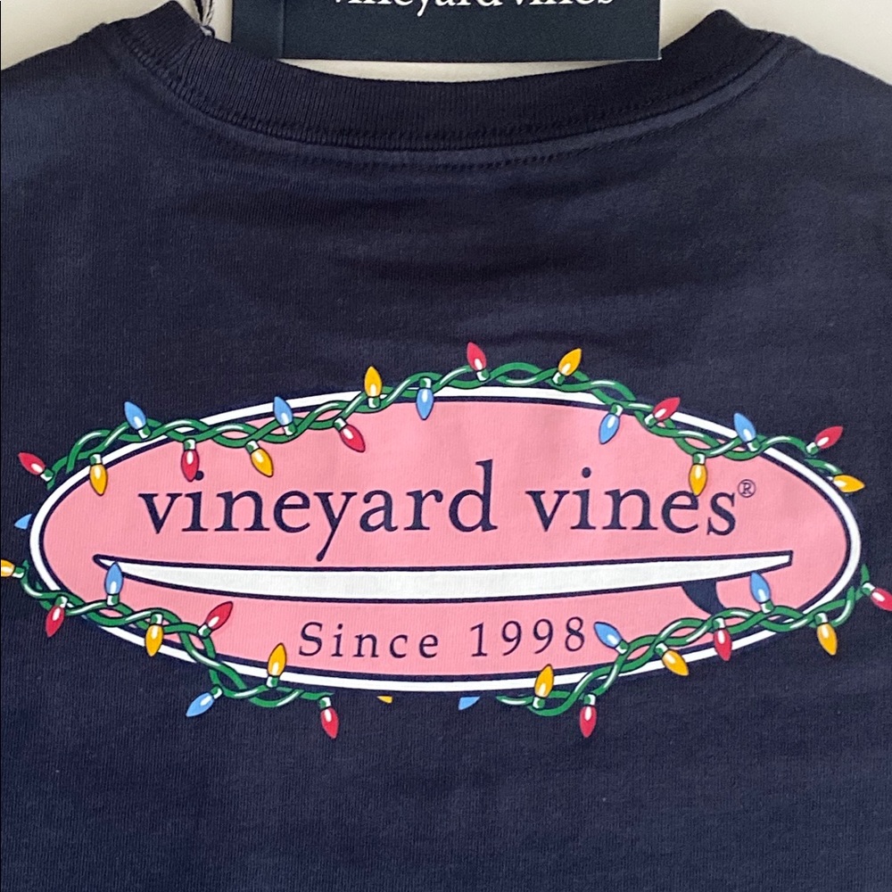 Vineyard Vines Garland Surf Logo Box Pocket Tee 6T